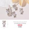 Celebridad de Internet Nuevo Arte de Uñas Ojo de Gato Mariposa Tridimensional Amor Oso Joyería Lazo Lujo Zircón Decoración de Uñas Taladro