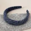 Diadema de Punto Rayada Estilo Coreano de Ala Ancha para Mujer, de Gama Alta, Versátil y Elegante para Salidas Diarias y Broches para el Cabello