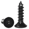 Tornillos Autorroscantes de Acero Inoxidable 201 con Cabeza Avellanada Hexagonal Negros Tornillos Autorroscantes de Cabeza Plana Hexagonal de Zinc Negro M3M4M5
