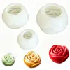Molde de Silicona para Vela de Flor de Rosa DIY Día de San Valentín Piedra Aromática de Flor Yeso Resina Fundición Molde para Hornear Pasteles