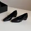 Novos sapatos Mary Jane estilo vintage com aumento de altura oculto e uma única tira, sapatos femininos rasos de couro simples com bico quadrado