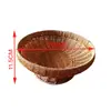 Bandeja de Té y Posavasos de Té Estilo Japonés, Tejido de Mimbre de Imitación, Bandeja Simple para Pan y Pasteles de Restaurante, Bandeja de Almacenamiento para Cocina y Hogar