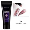 Pegamento para extensión de arte de uñas nuevo transfronterizo 15ml pegamento de fototerapia de oblea con purpurina manguera de color de moda popular en Instagram