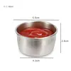 A Fábrica Fornece Copos para Molho de Aço Inoxidável 304, Copos Pequenos para Ketchup de Batata Frita e Pratos para Molho de Pimenta para Restaurantes Ocidentais