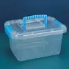 Caixa de Armazenamento de Plástico Caixa de Armazenamento de Brinquedos Guarda-Roupa Doméstico com Tampa Blocos de Montar Caixa de Armazenamento de Meias Caixa para Cápsulas de Lavanderia