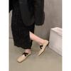 Zapatos planos de ballet franceses con punta cuadrada, zapatos de hada, nuevos zapatos Mary Jane de primavera y otoño de 2024, zapatos de noche suaves.