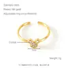 Anillo Nuevo de Acero Inoxidable Estilo Japonés y Coreano para Mujer, Simple, Fresco, Moderno y Elegante, Anillo Abierto Ajustable de Acero de Titanio