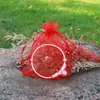Bolsa de hilo de caramelo de color sólido para venta al por mayor, bolsa de embalaje con cordón para joyería, bolsa de organza para regalo, bolsa de malla con cordón para joyería