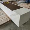 Design exterior banco de terrazzo acabado pode ser instalado anticorrosão Madeira pré-fabricada pedra artificial concreto assento característico
