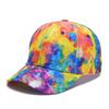 Gorra de béisbol transfronteriza nueva gorra de béisbol de color degradado tie-dye para hombres y mujeres gorra de color callejero sombrero para el sol de primavera y verano