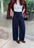A primavera não está atrasada, novos jeans femininos de outono, calças lanterna largas de cintura alta, calças de foice petite cropped com elasticidade em quatro direções