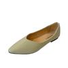 Sapatos baixos de bico fino plus size femininos 2024 outono estilo coreano sapatos de camada única boca rasa preguiçosos sapatos femininos profissionais sapatos de feijão de fundo macio