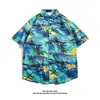 Camisa Hawaiana de Manga Corta Camisa de Manga Corta para Hombre Verano Nuevo Playa Camisa Floral Ropa de Pareja Camisa Holgada