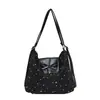 Bolso bandolera de gran capacidad a la moda estilo francés 2026 otoño nueva moda lazo mochila para la ciudad para mujer