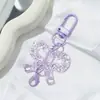 Chaveiro de Acrílico Transparente com Laço Dopamina de Verão para Bolsas de Meninas Acessório Pingente DIY Pequeno Presente
