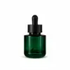 20ml30ml50ml100ml Botella de Aceite Esencial de Fondo Grueso Vidrio de Grado Alimenticio Botella Gotero Verde Mate Venta al por Mayor