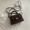 Bolso pequeño de moda y elegante para mujer 2026, nueva colección otoño/invierno, bolso cruzado retro y versátil, bolso tote cuadrado pequeño
