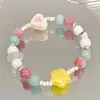 Arco-Íris de Verão ~ Dopamina Fresco Colorido Nicho Atacado Doce Arco-Íris Estrela Corda Elástica Pulseira Joia