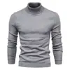 Outono e inverno novo suéter casual masculino de cor sólida pulôver comércio exterior suéter casual masculino de gola alta suéter transfronteiriço