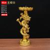 Portavelas de Latón Tallado Doble Dragón Enroscado Soporte para Cera Artesanías para el Hogar Adornos Decoraciones para Cocina y Sala de Estar