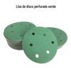Areia verde traseira veludo folha de lixa autoadesivo com disco de furo polimento de lixa Folha de moagem de disco espessa resistente ao desgaste traseira Veludo