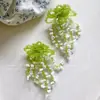 Pendientes Grandes de Flor Estilo Vacaciones de Verano en la Costa, Pendientes Exagerados de Paja Bohemia, Aretes para Mujer, Perfectos para Fotos de Viaje