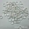 6-14mm anel duplo de ferro conexão metálica chaveiro pulseira colar anel duplo meio anel