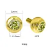 Conjunto Banhado a Ouro em Liga de Titânio F136 com Brincos de Tarraxa com Diamantes para Mulheres Parafuso Interno Cicatrização de Piercing na Orelha Tarraxa de Concha Tarraxa de Lábio Acessórios de Piercing Transfronteiriços
