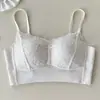 Sujetador strapless anti-exposición de encaje de alta gama para mujer, copas con forma de palma para bustos pequeños, sin costuras, espalda hermosa, tirantes finos