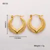 Pendientes de Acero Inoxidable de Lujo Ligero Exquisitos Modernos Populares de Gama Alta Pendientes de Acero de Titanio con Forma de Corazón Retro Francés que No se Desvanecen para Mujer