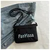 Bolso de Lona Bordado con Letras de Dopamina Estilo Nuevo 2026 para Mujer, Bolso Cruzado Ligero para Teléfono, Bolso de Hombro Casual para el Día a Día, Moderno