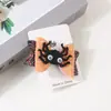 Tecido Estilo Novo Europeu e Americano Transfronteiriço Acessórios de Cabelo para Halloween Presilha de Garra de Fantasma Grampo de Cabelo Peculiar Laço Transfronteiriço Grampo de Cabelo de Abóbora