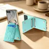 Adecuado para funda de teléfono Samsung ZFlip8 con soporte de ranura para tarjeta, ZFLIP6 textura floral hebilla magnética, zflip7 cubierta protectora