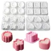 Juego de 4 Moldes de Silicona para Mousse con Formas de Flor, Corazón y Estrella Ideales para Hacer Pasteles, Chocolates, Mousses y Postres de Silicona de Grado Alimenticio Antiadherente Fácil de Limpiar Perfectos para Manualidades DIY