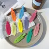 Corea del Sur Estilo de网红 Letra Pintura en aerosol Pasador sin costuras Tabla de surf Color macarrón Clip metálico para fleco Clip de palabra de temperamento