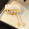 Pendientes de Acero Inoxidable de Moda Diaria Versátiles Estilo Europeo y Americano Más Vendidos Transfronterizos Joyería de Acero Inoxidable Pequeña Lujo Nicho Personalidad