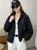 Nueva Chaqueta con Capucha Holgada de Verano 2026 para Mujer, Top Corto Holgado Casual Delgado, de Moda y Versátil para Mujeres Petites