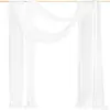 Hermoso Arco de Césped de Gasa Decoración de Fondo para Eventos de Boda Tienda Cortina de Gasa Diseño de Mesa de Fiesta para Celebraciones de Bodas