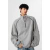 Sudadera de Media Cremallera para Hombre 2025 Primavera Nueva Americana Retro Pasillo Pesada Marca Trendy Suelta Casual Chaqueta de Cuello