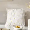 Nueva Almohada de Peluche Margarita Estilo Pastoral Cojín Lumbar para Sofá Funda de Cojín para Cama Venta al por Mayor Venta Caliente Transfronteriza