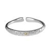 Prata Pura 999.9 Prata de Lei Pulseira Aberta Estilo Chinês Margarida Pulseira Étnica