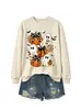 Amazon eBay estación independiente moda divertida versátil mujer fantasma calabaza murciélago lazo sudadera transfronterizo