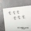 Série Zircônia Cruzada Acessórios para Unhas Chrome Hearts Decorações para Unhas Estilo Gótico
