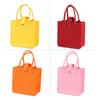 Linda Bolsa de Regalo de Fieltro de Dibujos Animados Acompañada Muñeca Estéreo Fieltro Bolsa de Almacenamiento Portátil Bolsa de Compras para Niña Regalo