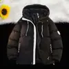 Abrigo de Algodón de Invierno para Hombre con Cuello Alto, Corte Holgado de Moda para Estudiantes y Parejas, Chaqueta de Algodón Casual Simple Cálida a Prueba de Viento
