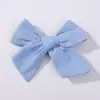 Pinza para el pelo con lazo de tela de color liso europeo y americano accesorio para el pelo de bebé clip lateral para flequillo infantil accesorio para el pelo 4835