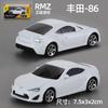 Modelo de Carro de Liga Leve Rmz 3 polegadas 1/64 Carro Artificial Carro Esportivo Brinquedo Deslizante Veículo Off-Road Sedã Variedade na Caixa