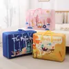 Bolsa portátil para almacenamiento de edredones y ropa, bolsa para empacar equipaje, bolsa de almacenamiento de edredones y ropa de dibujos animados para jardín de infantes