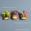 Imanes de Nevera de Flores Secas Simuladas, Pegatinas Magnéticas de Resina con Forma de Ramo Multicolor, Decoración del Hogar Estilo Pastoral, Pequeños Regalos Creativos