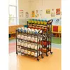 Nuevo Estante de Almacenamiento para Baloncesto Estante de Colocación para Fútbol Voleibol Carrito de Pelotas Móvil para Exteriores Carrito de Pelotas Móvil para Escuela de Jardín de Infancia